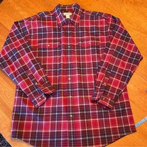 Carhartt Plaid Men's Shirt, Long Sleeve, Size XL, 100% Cotton Flannel